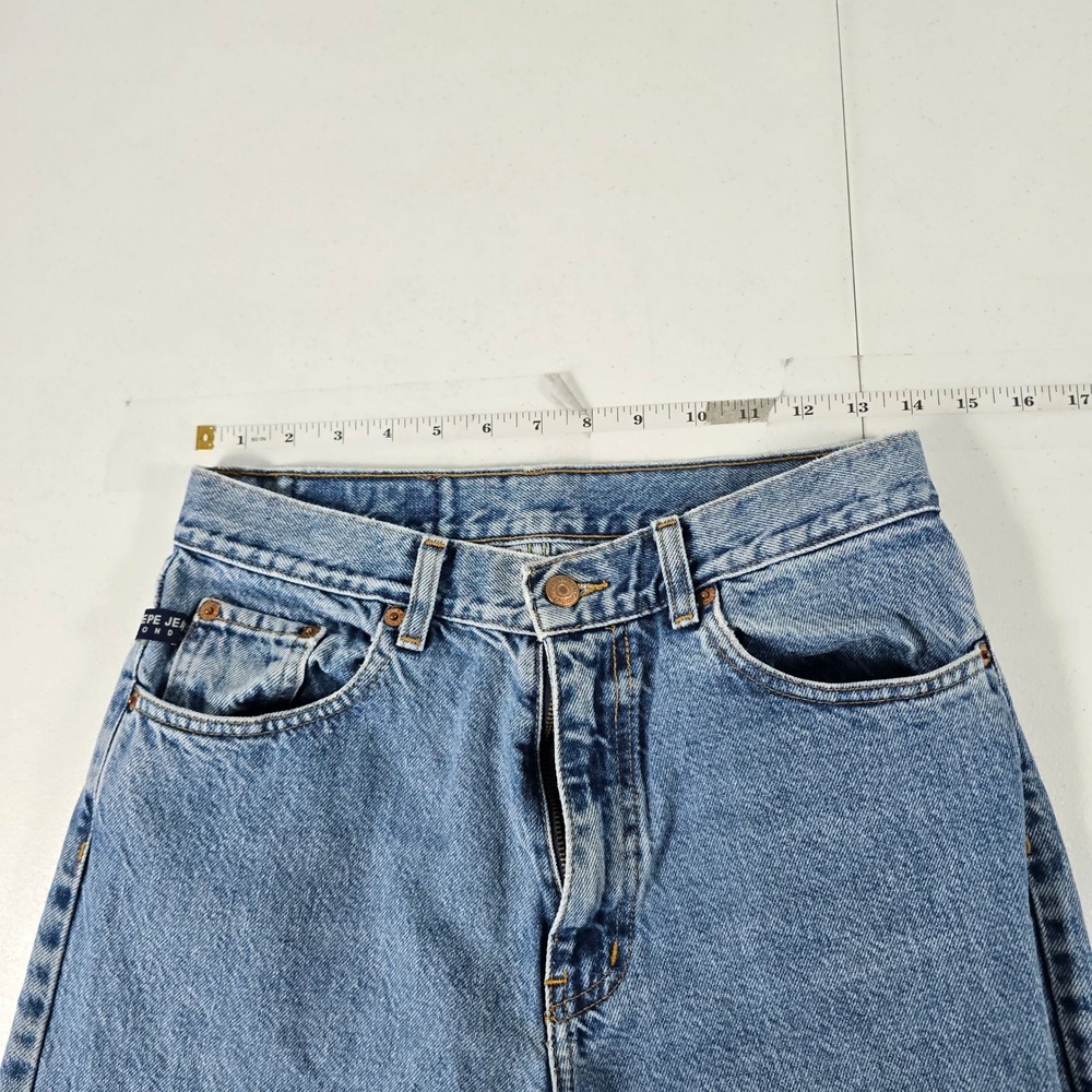 Pepe Jeans London Neal Street Vintage Straight Leg Jeans Blue 28 Made in USA - Picture 4 of 9